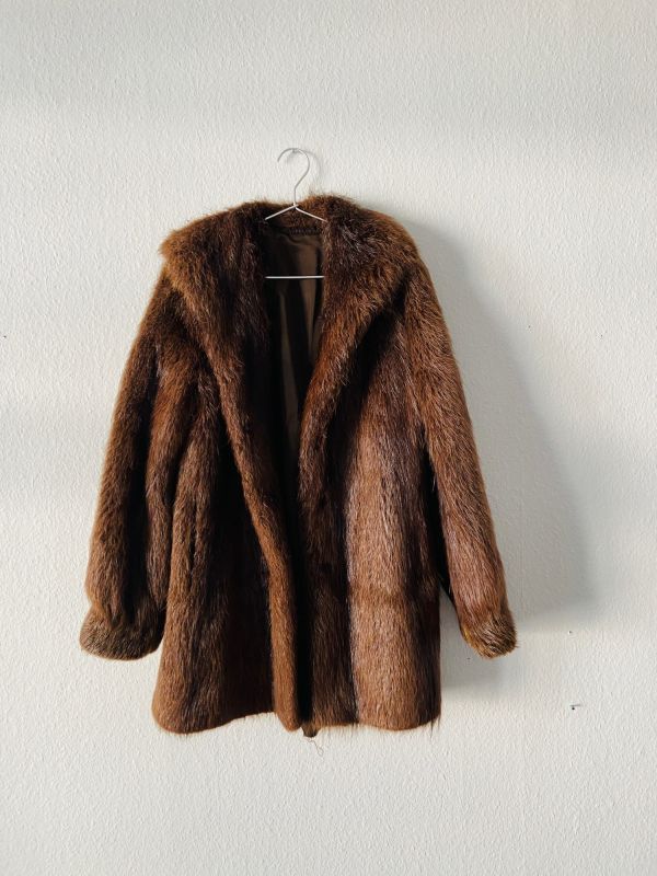 Vintage 70s Castorino spritz fur coat