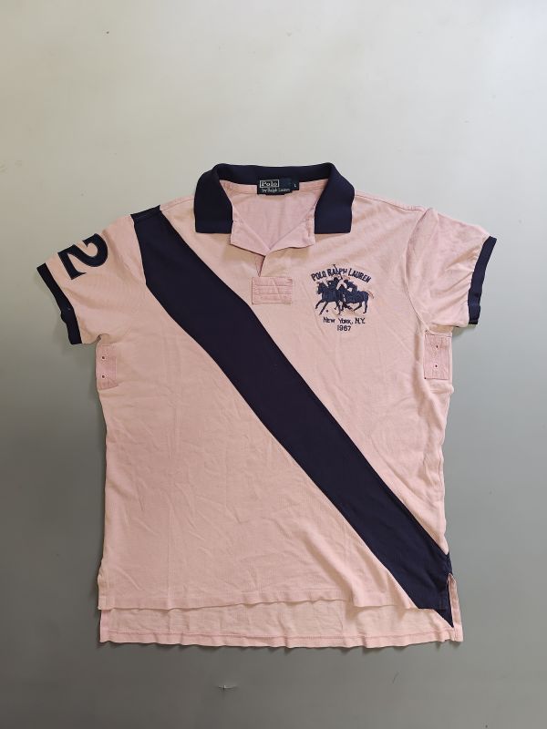 Ralph Lauren Polo RL big crest ripped pink